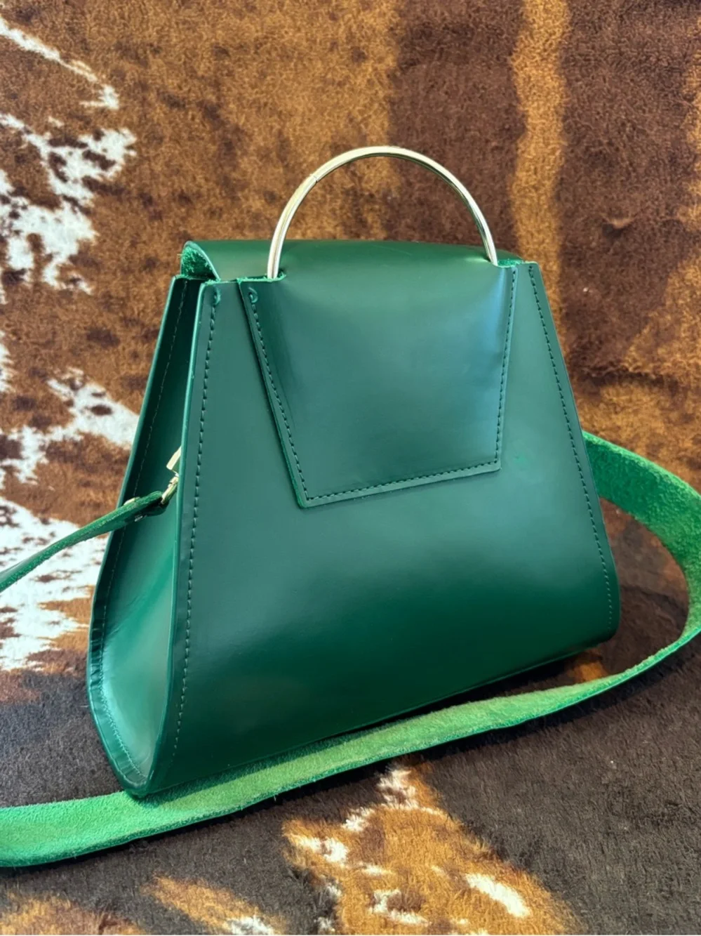 Green leather Future Glory handbag - Picture 2 of 5